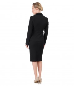 Office women suit with skirt and textured fabric