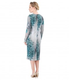 Elegant dress made of printed jersey with floral motifs