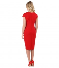 Midi elastic jersey dress