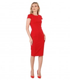 Midi elastic jersey dress