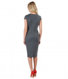 Midi elastic jersey dress