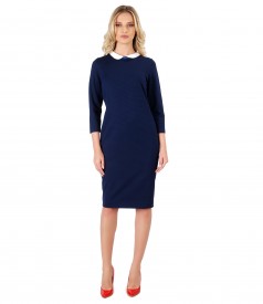 Midi dress made of jersey with lace corner print