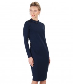 Midi dress made of elastic jersey with long sleeves