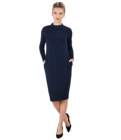 Midi dress made of elastic jersey with long sleeves