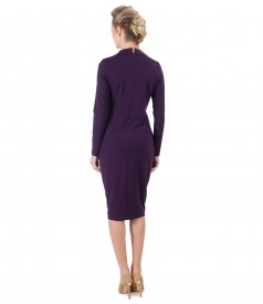 Midi dress made of elastic jersey with long sleeves