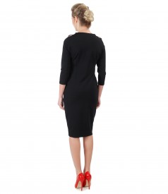 Elastic jersey dress with pockets