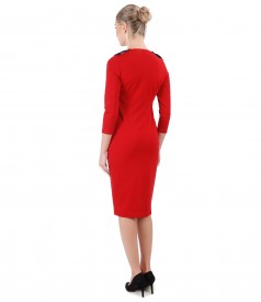 Elastic jersey dress with pockets