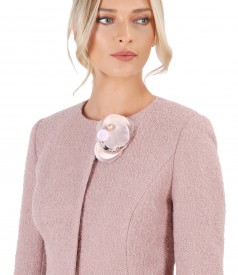 Elegant jacket with wool and alpaca loops