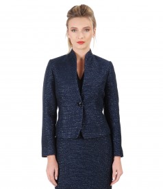 Elegant jacket made of loops with effect thread