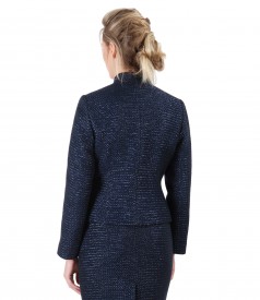 Elegant jacket made of loops with effect thread