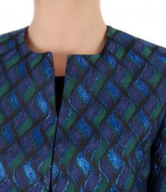 Elegant jacket made of brocade with effect thread
