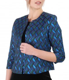 Elegant jacket made of brocade with effect thread
