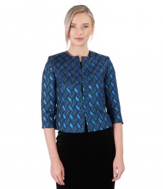 Elegant jacket made of brocade with effect thread