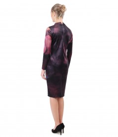 Midi dress made of printed velvet