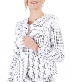 Elegant jacket made of cotton loops