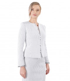 Elegant jacket made of cotton loops