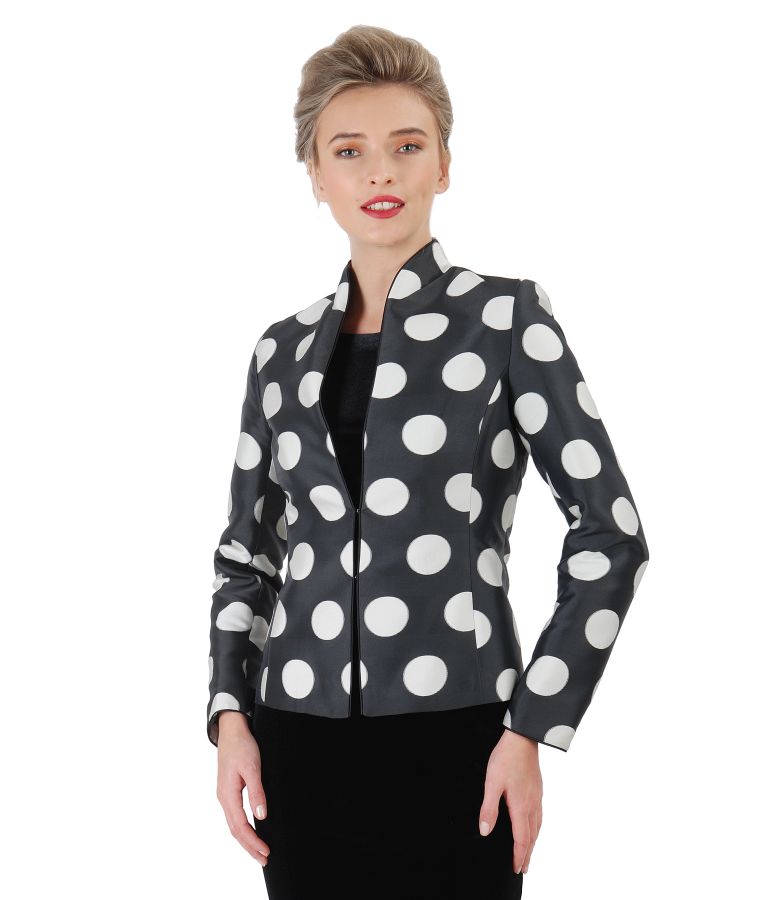 Elegant jacket with dots print
