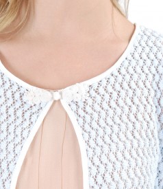 Lace bolero with cotton