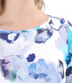 Jersey blouse with floral print