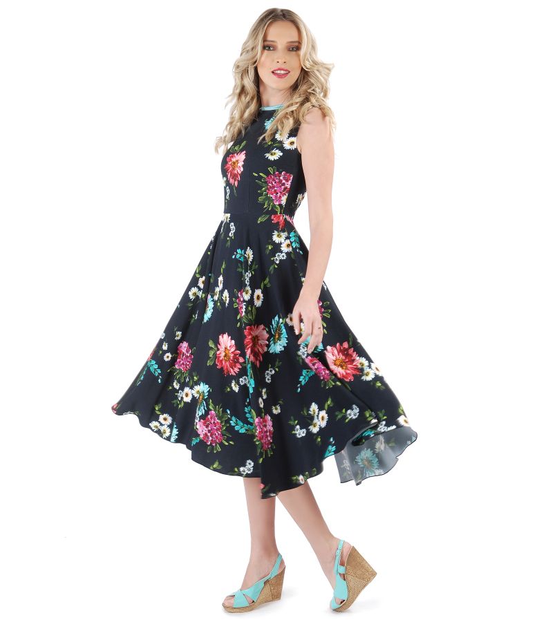 Viscose dress with floral print