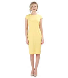 Midi elastic jersey dress with viscose