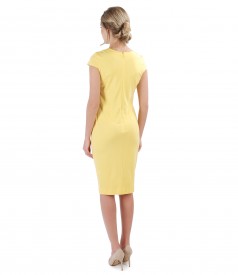 Midi elastic jersey dress with viscose