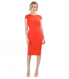 Midi elastic jersey dress with viscose