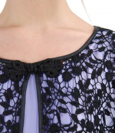 Lace bolero with floral motifs