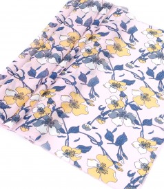 Veil scarf with floral print