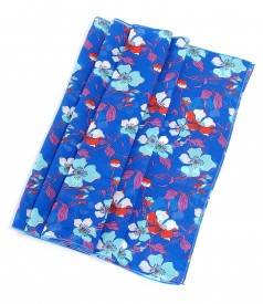 Veil scarf with floral print