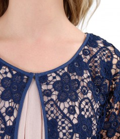 Lace bolero with floral motifs