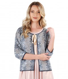 Lace bolero with 3/4 sleeves