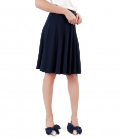 Elastic jersey flaring skirt