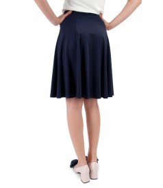 Elastic jersey flaring skirt