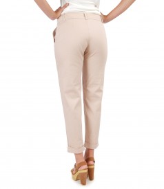 Elegant pants made of textured cotton