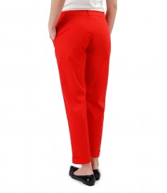 Elegant pants made of textured cotton