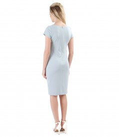 Elastic jersey dress with side pockets