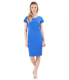 Elastic jersey dress with side pockets