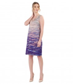 Viscose dress without sleeves