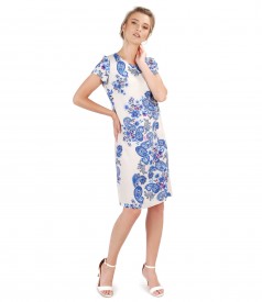 Casual dress made of printed viscose