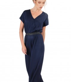 Viscose overall with pockets and trim