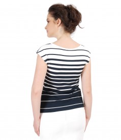 Jersey t-shirt with stripes print