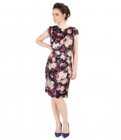 Casual silk dress with floral print