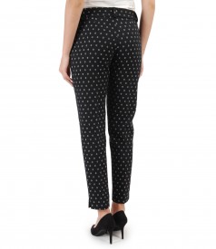 Office printed cotton pants