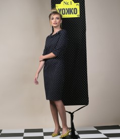 Midi dress made of printed cotton
