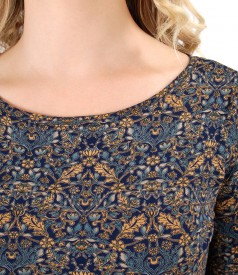 Jersey blouse with floral print