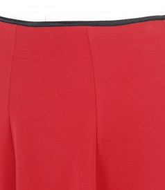 Elastic fabric flaring skirt