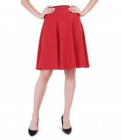 Elastic fabric flaring skirt