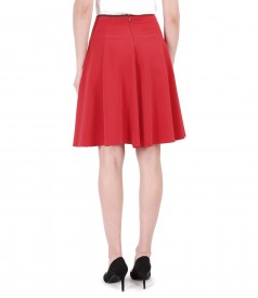 Elastic fabric flaring skirt