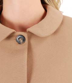 Elegant jacket with round collar
